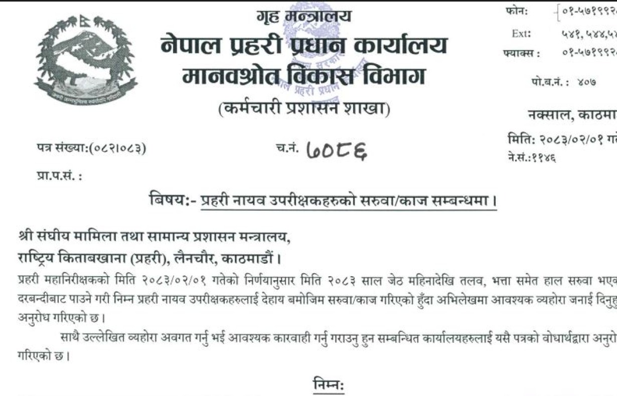 प्रहरीका १४९ डीएसपीको सरुवा, को कहाँ पुगे ?